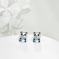 wholesale 925 Sterling Silver Panda Moonstone Stud Earrings for Women Girls Cute Animal  Idea-0-2