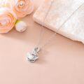 wholesale 925 Sterling Silver Opal Heart Angel Wing Infinity Love Forever Necklace-0-3
