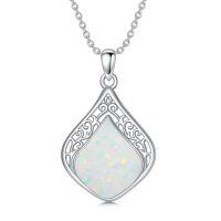 wholesale 925 Sterling Silver Pendant With Green Tree In Bubbles Quartz Crystal-Opal