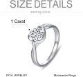 wholesale TOUPOP 1ct Twisted Moissanite Engagement Rings For Women 925 Sterling Silver Round Wedding Ring D Color Vvs1 Diamond Promise Rings Anniversary Valentine's Day Gifts For Wife Girlfriend Bride Size 6-9 -0-3