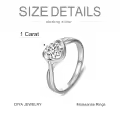 TOUPOP Sterling Silver D Color Vvs1 Moissanite Engagement Wedding Promise Rings-0-3