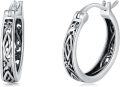 wholesale 925 Sterling Silver Hypoallergenic Small Hoop Celtic Knotwork Earrings for Women-0-0