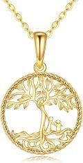 wholesale 14K Solid Family Tree Pendant Necklaces for Women Mothers Day Gifts Jewelry-0-0