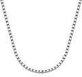 wholesale 925 Sterling Silver Box Chain Necklace for Women Men 0.8mm 1mm 1.5mm 2mm 3mm 18 20 22 24 26 Inches-0-0