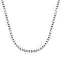 wholesale 925 Sterling Silver Box Chain Necklace for Women Men 0.8mm 1mm 1.5mm 2mm 3mm 18 20 22 24 26 Inches-0-0