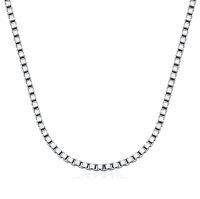 wholesale 925 Sterling Silver Box Chain Necklace for Women Men 0.8mm 1mm 1.5mm 2mm 3mm 18 20 22 24 26 Inches-1.5mm 18\"
