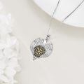 wholesale 925 Sterling Silver Viking Eagle Vegvisir Compass Necklace-0-4
