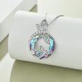 wholesale 925 Sterling Silver Dragonfly/Butterfly Pendant Necklace with Crystal Birthdays Christmas Gifts for Women-0-1
