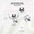 wholesale 925 Sterling Silver Raccoon Charm Necklace for Women Girls Gifts Jewelry Accessories-0-2