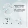 wholesale 925 Sterling Silver White Gold Plated Cute Cat Heart Moonstone Drop Earrings-0-5