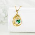 wholesale 925 Sterling Silver Heart Pendant Necklace Wholesale Gold Plated-0-19