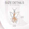 wholesale 925 Sterling Silver Rose Gold Moonstone Fairy Dancing Pendant Necklaces for Women Girls s 3 Goddesses Birthdays-0-3