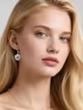 TOUPOP Sterling Silver Crystal Phoenix Rising Dangle Earrings-0-4