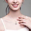 wholesale 925 Sterling Silver Lotus Flower Pendant Necklace for Women s-0-4