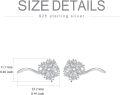wholesale 925 Sterling Silver Hypoallergenic Sunflower Studs for Women Girls Gifts -0-4