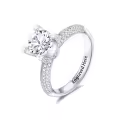 TOUPOP 18K Gold Plated 925 Sterling Silver Moissanite & Lab Created Diamond Rings-0-0