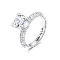 TOUPOP 18K Gold Plated 925 Sterling Silver Moissanite & Lab Created Diamond Rings-0-0