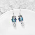 wholesale 925 Sterling Silver Abalone Shell Ladybug Drop Earrings for Women Girls Nature Inspired Gift Idea-0-1