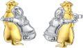wholesale Silver 925 Sterling Silver Animal Stud Earrings Dog Penguin Gold Plated  for Women Girls-0-0