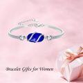 wholesale 925 Sterling Silver Bracelet For Women Gemstone Bracelet Bangle Fine Jewelry Birthday Christmas Gifts For Women Her Wife Mom -0-3