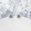 wholesale 925 Sterling Silver Spider Web Stud Earrings with Red Crystal Eyes Halloween Gift for Women Girls-0-1