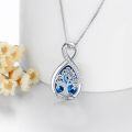 wholesale 925 Sterling Silver Birthstone Valentine s Day Tree of Life Teardrop Necklace-0-32