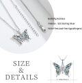 wholesale 925 Sterling Silver Butterfly Necklace with Abalone Shell Inlay Pendant s for Women Girls Valentine's Day Christmas-0-5