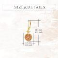wholesale 925 Sterling Silver Gold Plated Red Crystal Pomegranate Shape Dangle Earrings-0-5