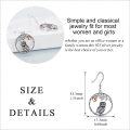 wholesale 925 Sterling Silver Owl Tree Branch Dangle Drop Earrings with Rose Gold Ball Stones for Women Girls Mom Daughter Gift-0-3