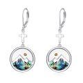 wholesale 925 Sterling Silver Mountain Dangle Earrings-0-6