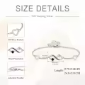 wholesale 925 Sterling Silver Heart and Infinity Charm Ankle Bracelet Wholesale for Women-0-4