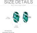 wholesale  Sterling Silver Emerald Stud Earrings - May Birthstone, 925 Silver, Hypoallergenic, Gift Box-0-4