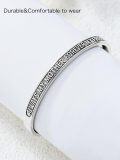 wholesale 925 Sterling Silver Always My Mother Forever My Friend Inspirational Cuff Bracelet Set-0-1