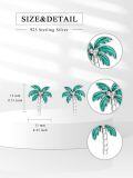 wholesale 925 Sterling Silver Palm Tree Stud Earrings Ocean Beach Theme s for Women-0-1