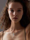 wholesale 925 Sterling Silver Crescent Moon Necklace Wholesale With Bat Pendant-0-1