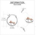 wholesale 925 Sterling Silver Mushroom Studs Hoop Earrings for Women Girls Forest Nature  Idea 48x36mm-0-4
