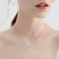wholesale 925 Sterling Silver Larimar Bead Pendant Necklaces Wholesale for Women Mother's Day Gifts-0-1