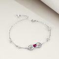 wholesale Sterling Silver Stone Horse Infinity Love Bracelet Jewelry Gift for Women-0-12