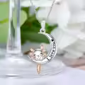 TOUPOP Sterling Silver & Crystal Axolotl Corgi Necklace Cute Animal Jewelry-0-1
