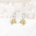 wholesale 925 Sterling Silver Honeycomb and Bee Drop Dangle Hoop Earrings for Women Girls -0-1