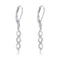 wholesale 925 Sterling Silver Twist Earrings With Zirconia-0-0