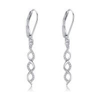 wholesale 925 Sterling Silver Twist Earrings With Zirconia-Daisy