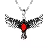 wholesale 925 Sterling Silver Birthstone Eagle Necklace for Women-January