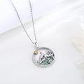wholesale 925 Sterling Silver Mountain Cactus Jade Pendant Necklace Christian Faith Jewelry for Women-0-2
