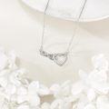 wholesale 925 Sterling Silver Heart Love Infinity Cross Pendant Necklace for Women Girls  45cm Chain Length-0-2