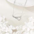 wholesale 925 Sterling Silver Heart Love Infinity Cross Pendant Necklace for Women Girls  45cm Chain Length-0-2