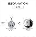wholesale 925 Sterling Silver Angel Wing Cremation Jewelry Keepsake Urn Locket Necklace w/Heart Charm & Funnel Set-0-1