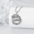 wholesale 925 Sterling Silver Mayan Dragon Pendant Necklace - Hypoallergenic Nickel-Free Jewelry for Men & Women-0-1