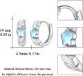 wholesale 925 Sterling Silver Star & Opal Huggie Hoop Earrings for Women - Hypoallergenic Jewelry-0-2