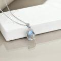 wholesale Sterling Silver Crystal Filigree Teardrop Pendant Necklace-0-9